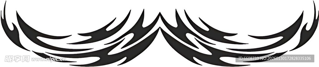 简约双线条装饰图案