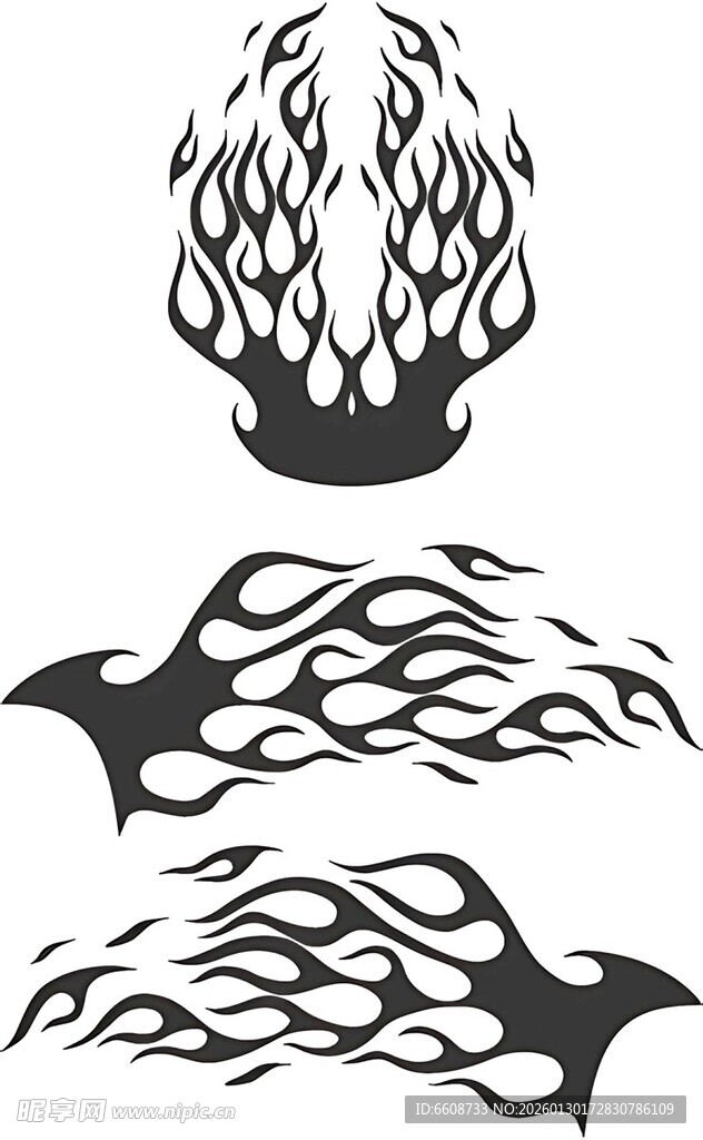 火焰纹身图案设计元素