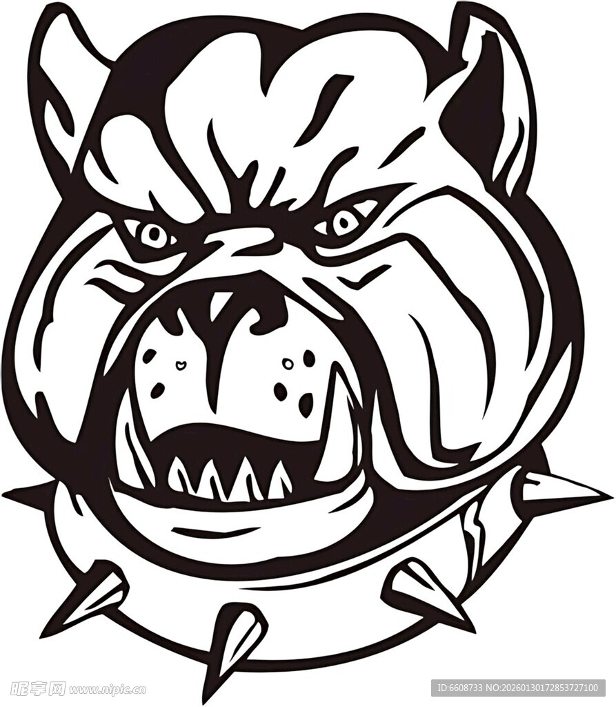 愤怒斗牛犬头像