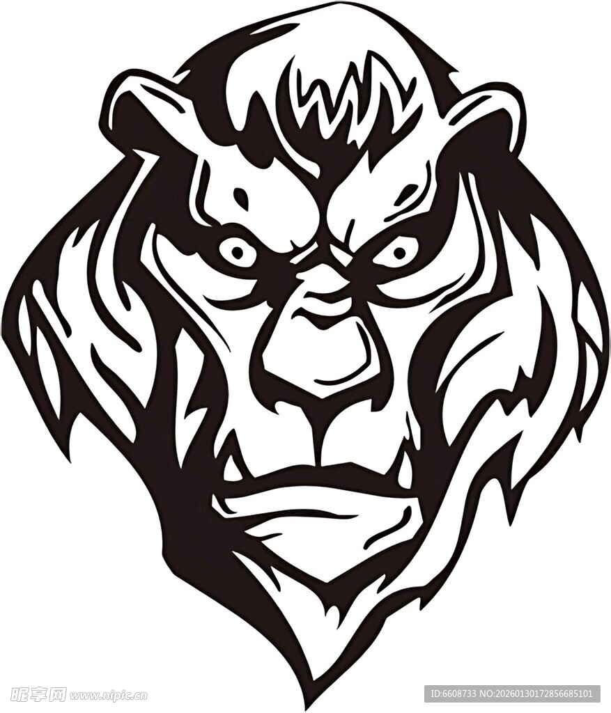 愤怒的狮子头形象