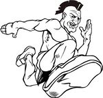 奔跑的活力男子