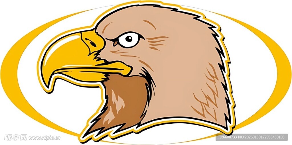 卡通风格鹰头形象