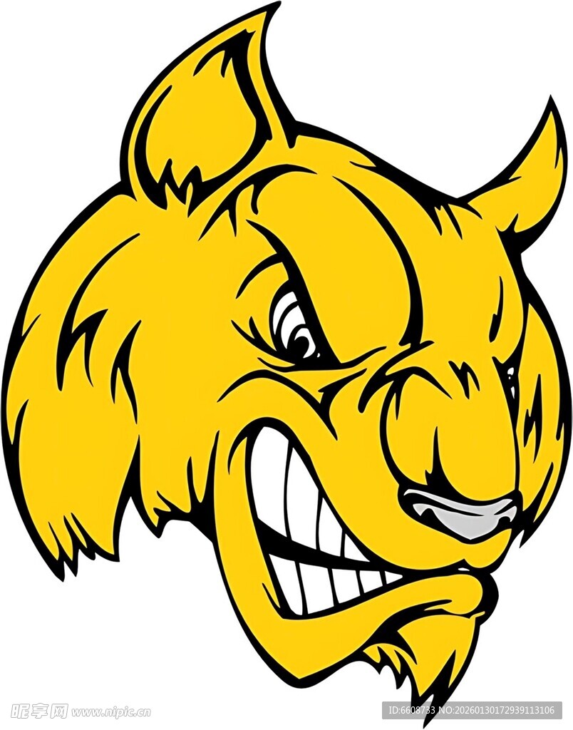 黄色野猪卡通头像