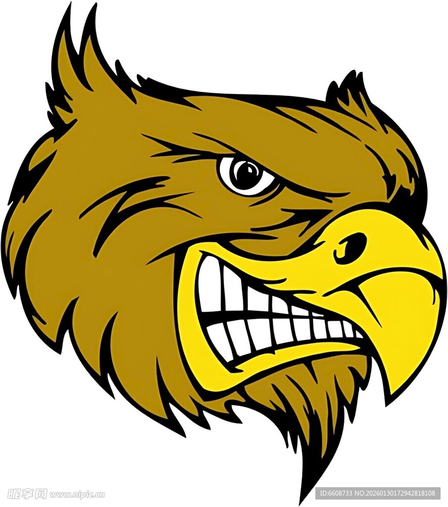 愤怒的鹰头形象