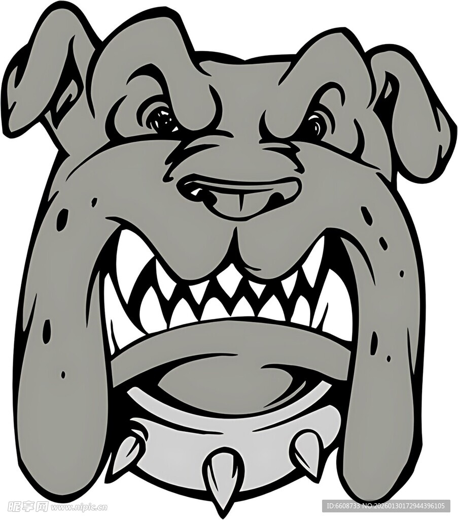 愤怒的斗牛犬头像