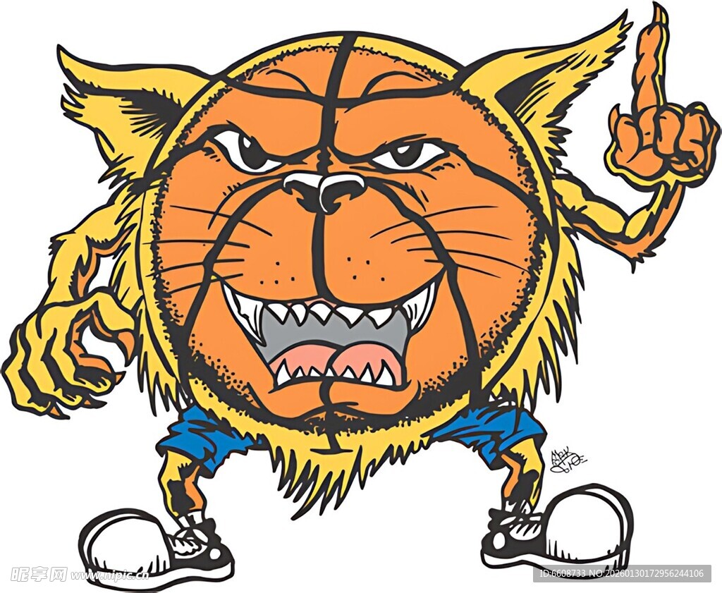 篮球猫吉祥物形象