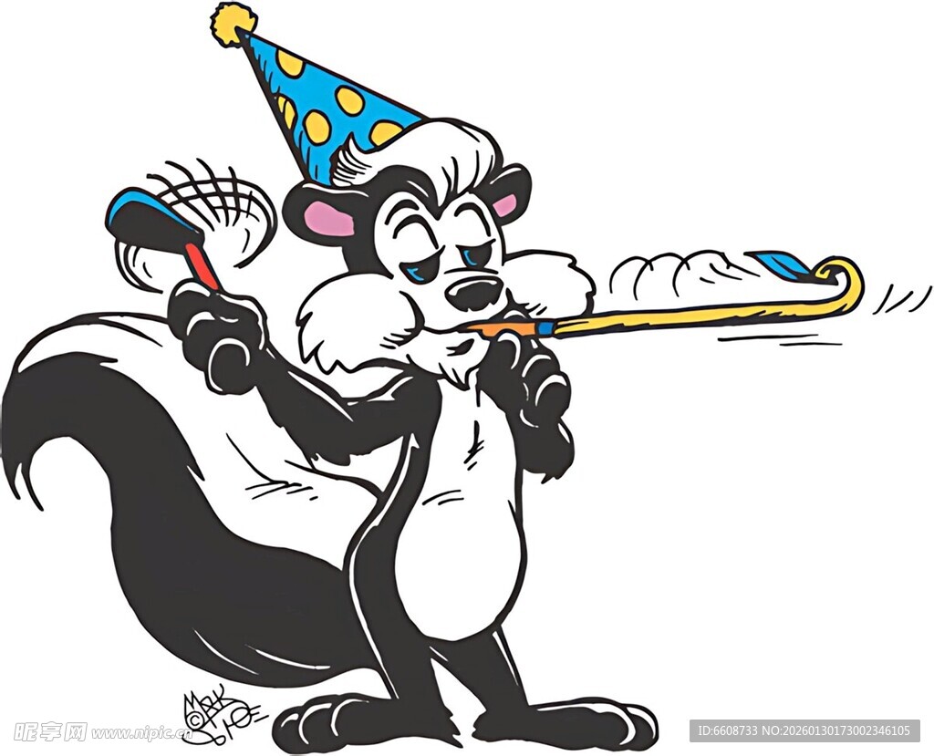 臭鼬吹派对喇叭庆祝