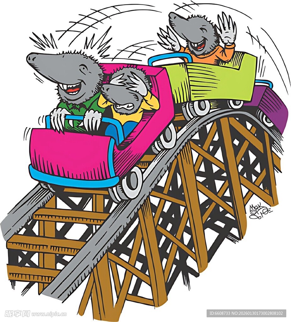 老鼠坐过山车欢乐瞬间