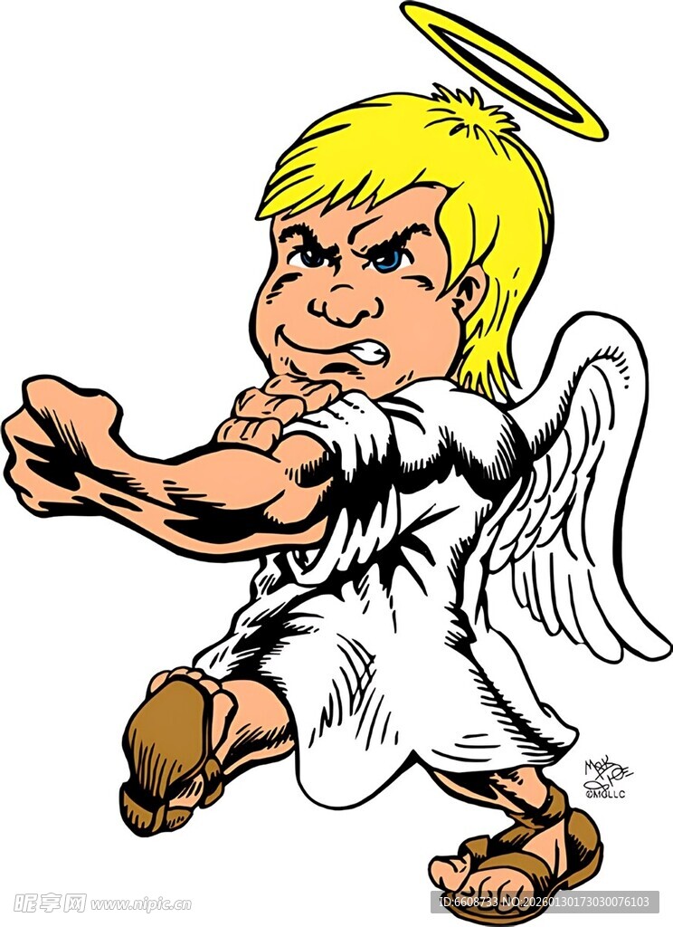 可爱小天使摆出搞怪姿势