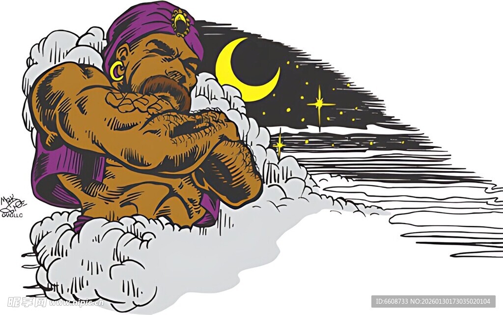 神话巨神挥臂造浪场景