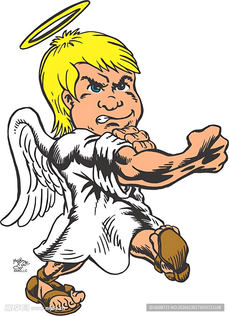 愤怒小天使伸出拳头