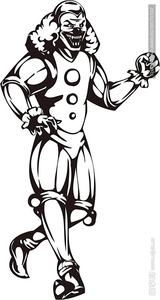 复古风格机器人插画