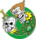 小丑与骷髅的奇幻图案