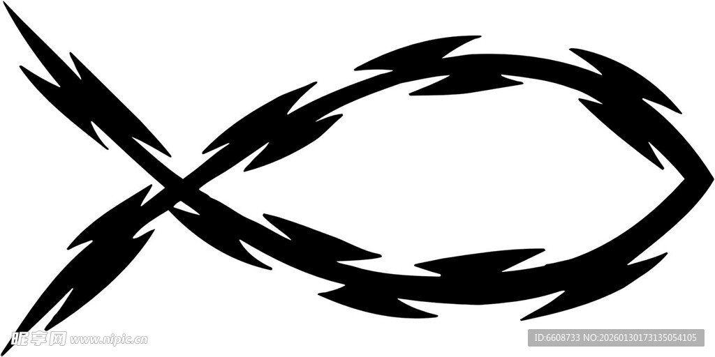 抽象鱼形图案设计