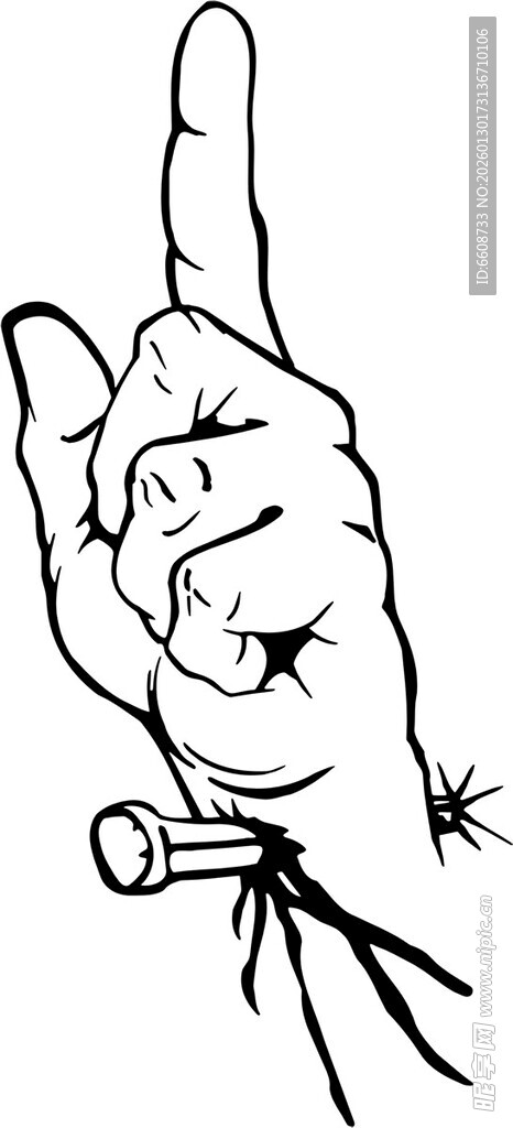 卡通手势俏皮的手指形象