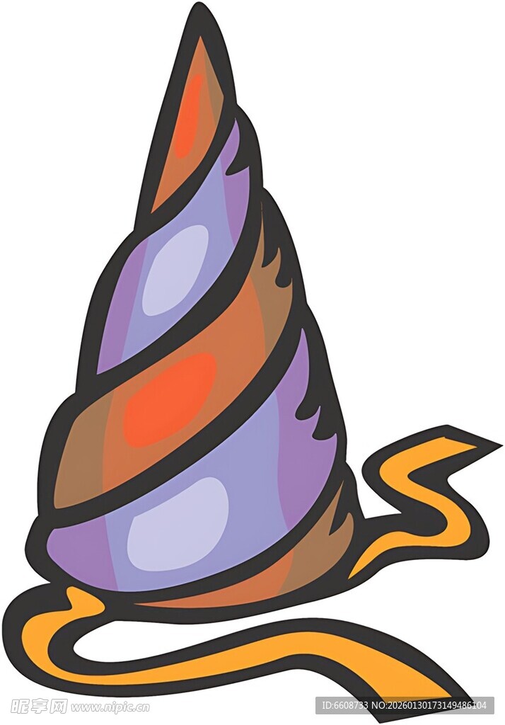 彩色条纹魔法帽