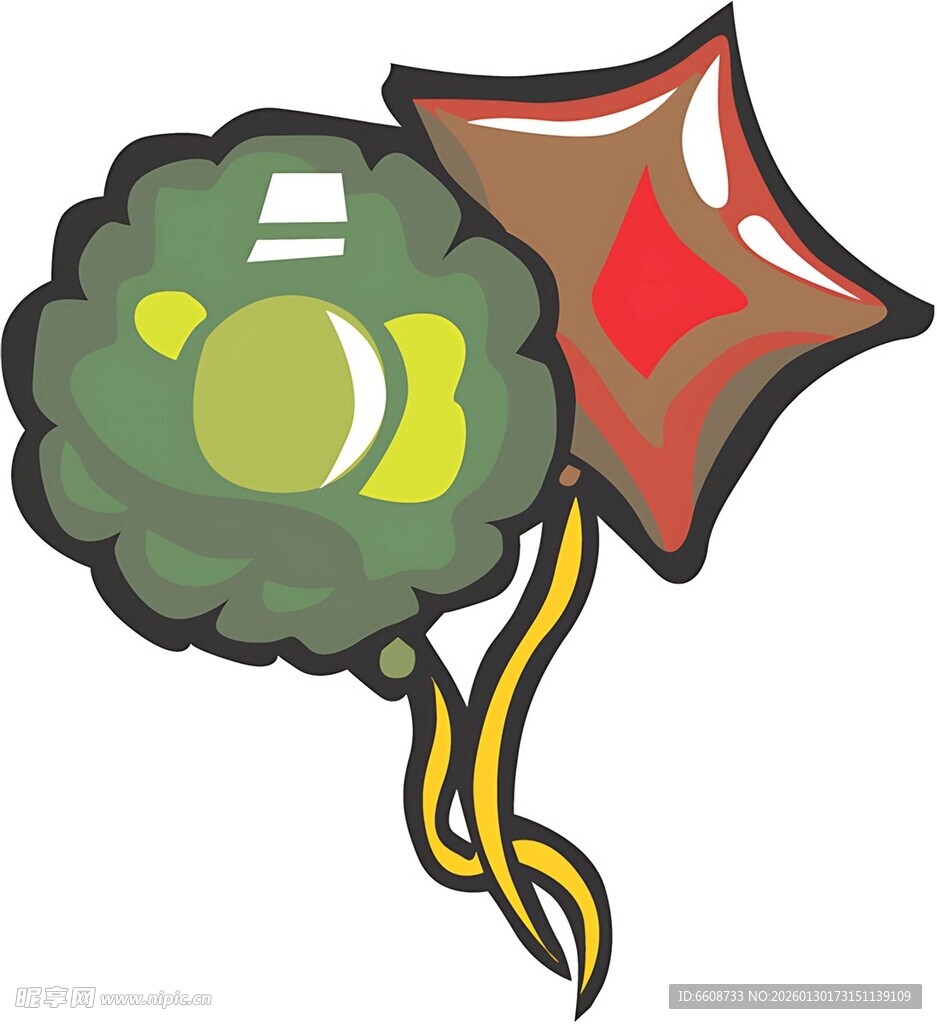 卡通风格气球组合