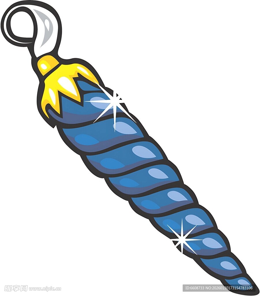 蓝色螺旋装饰挂件