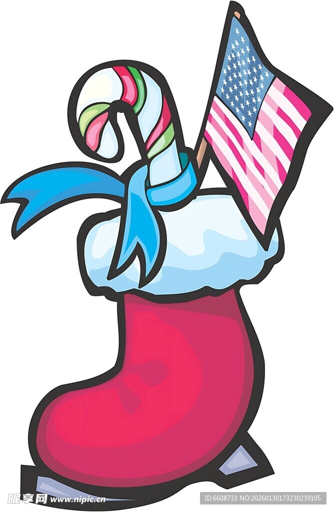 圣诞袜中的美国元素