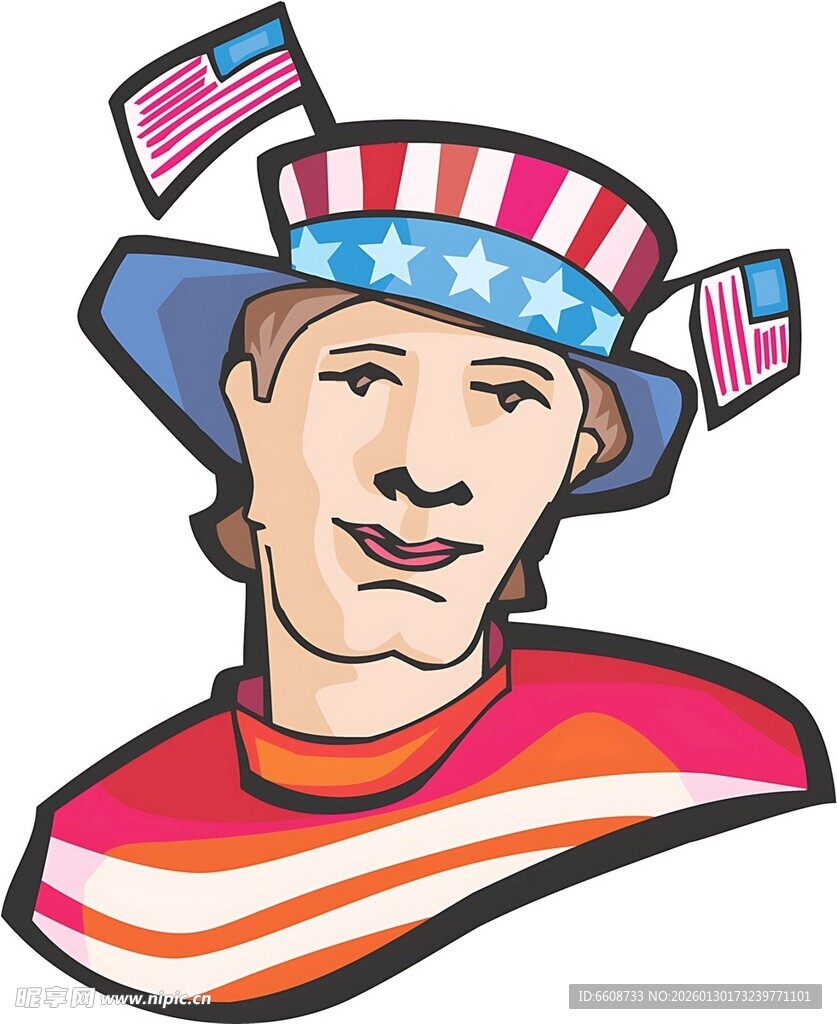 美国风装扮人物形象