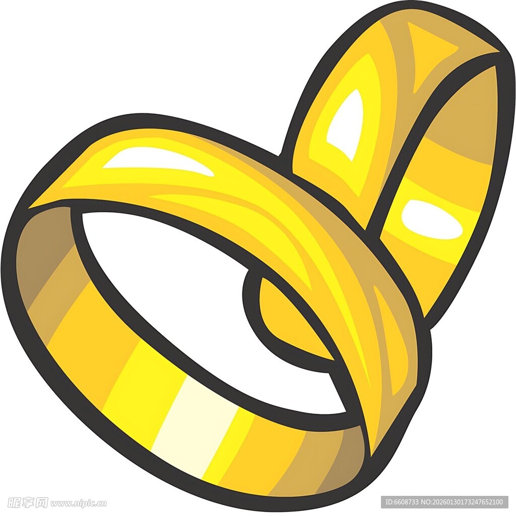 金色交织戒指图案