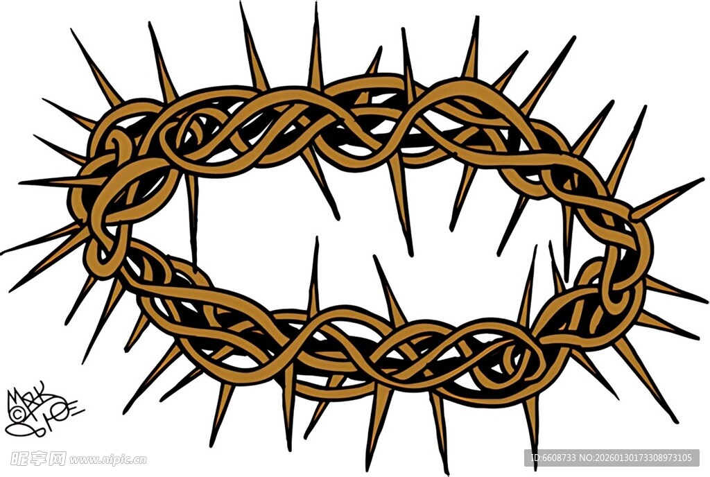 荆棘冠冕图案设计