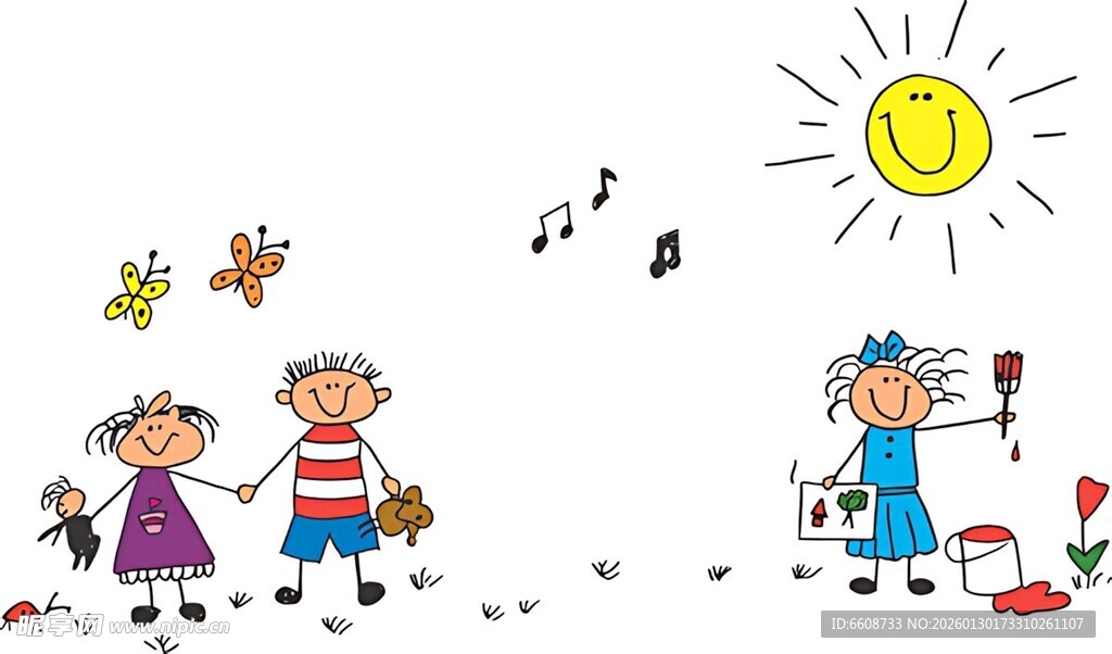 儿童户外欢乐玩耍场景