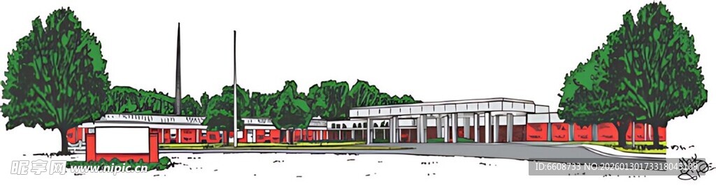 城市中的现代建筑景观