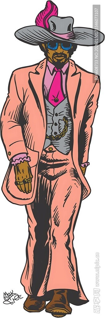 复古风戴帽酷炫男士形象