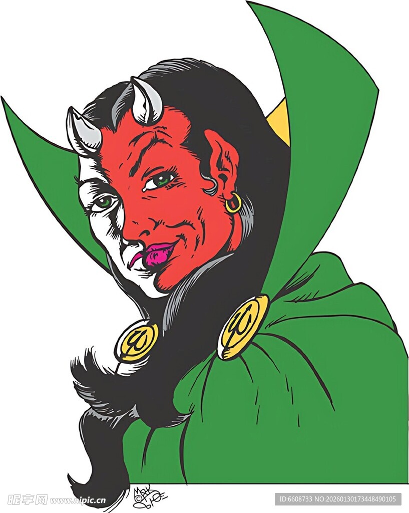 恶魔形象插画