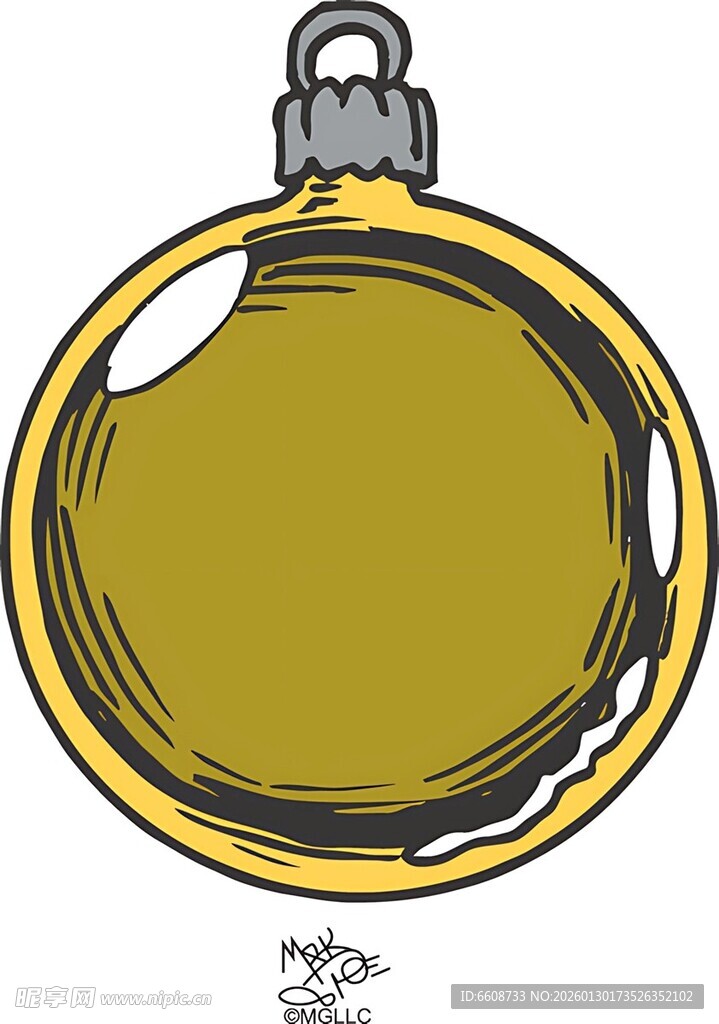 金色圣诞装饰球