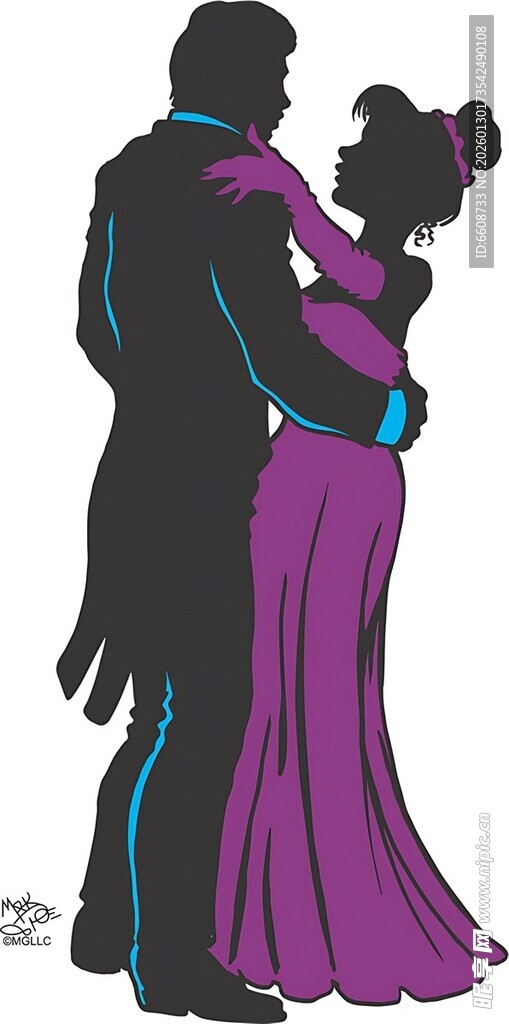 浪漫共舞的男女