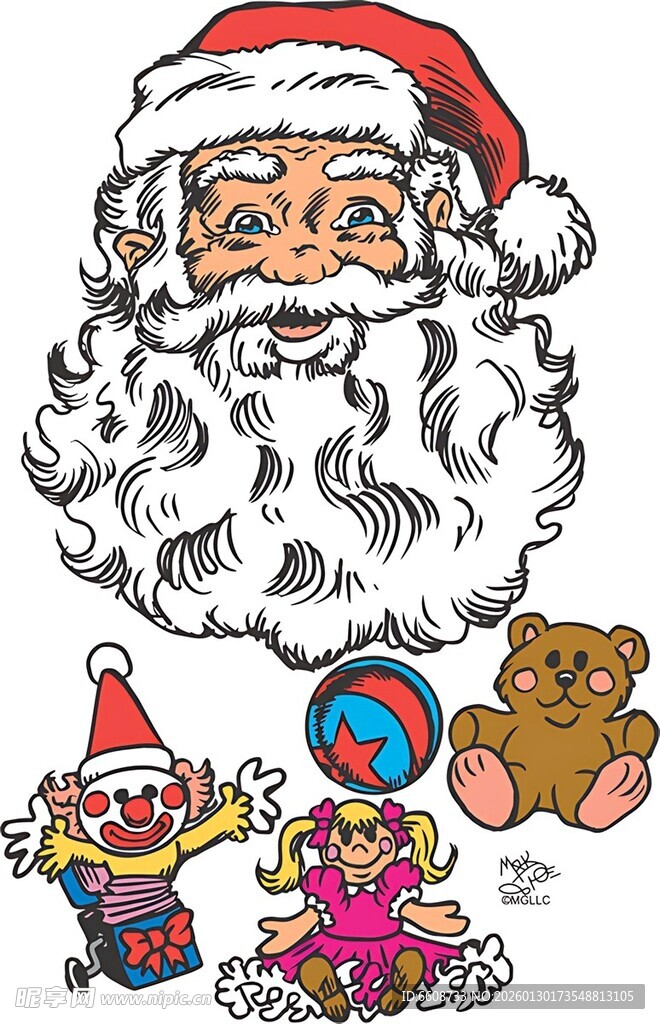 圣诞老人与玩具们