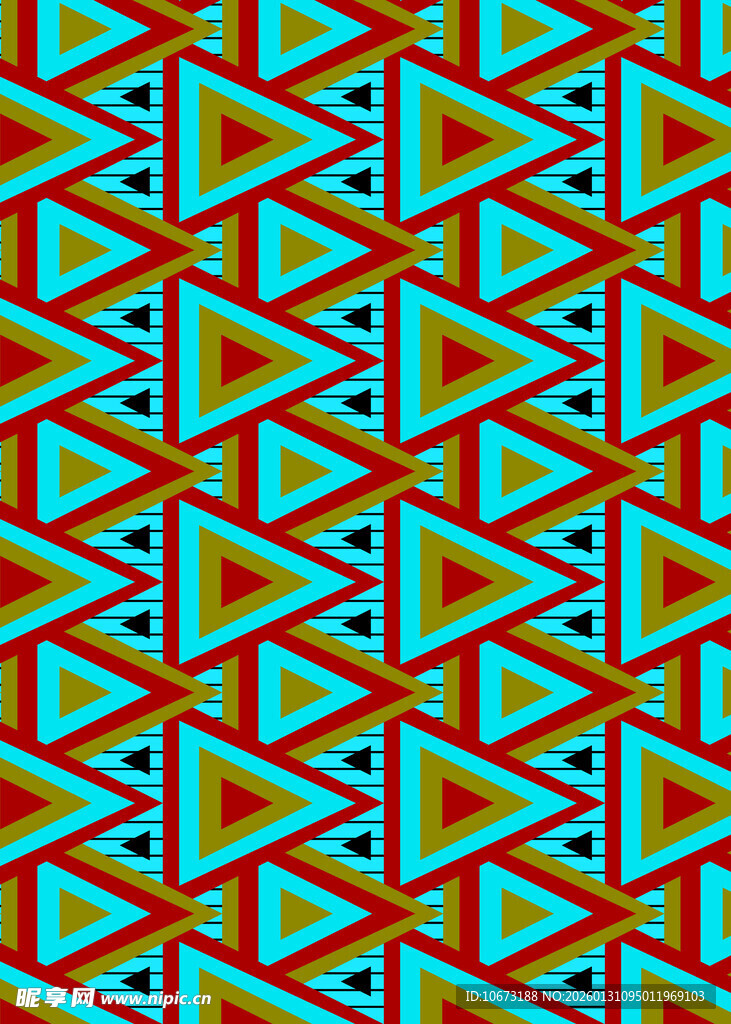 几何三角拼接多彩图案