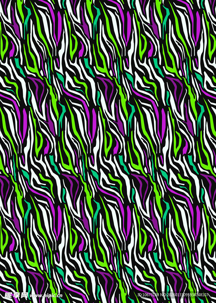 多彩扭曲线条抽象图案