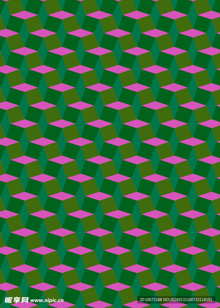 绿色背景粉色图案纹理