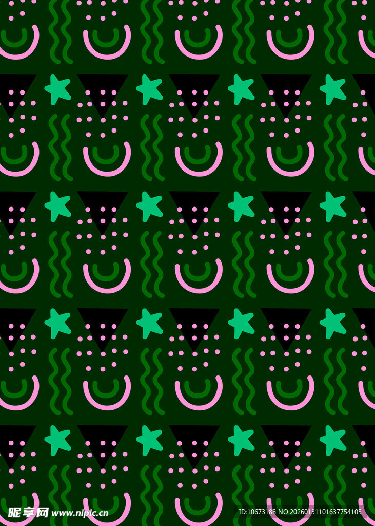 绿色幸运马蹄铁图案背景