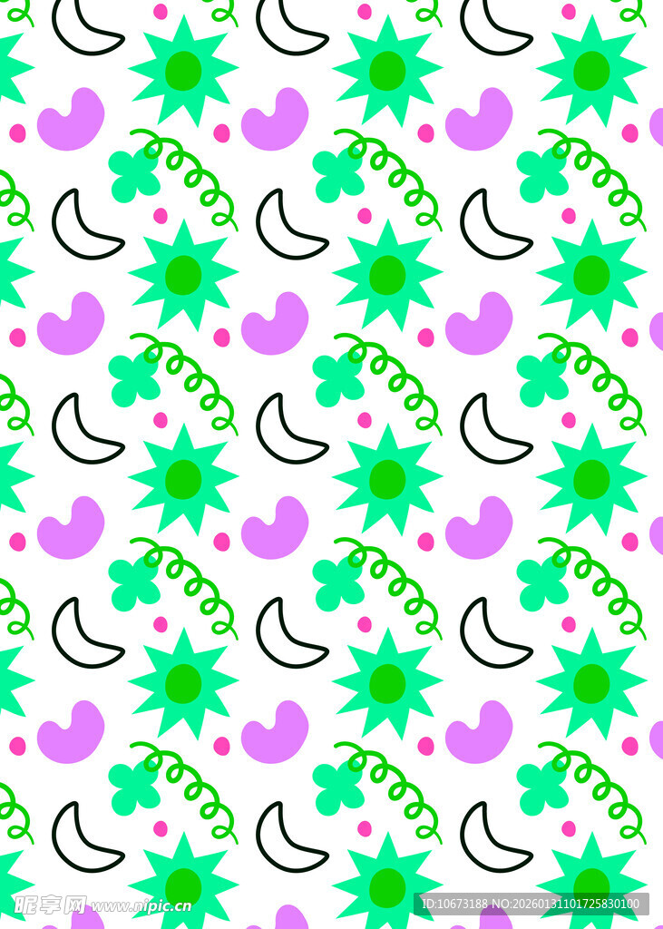 清新水果花卉图案背景