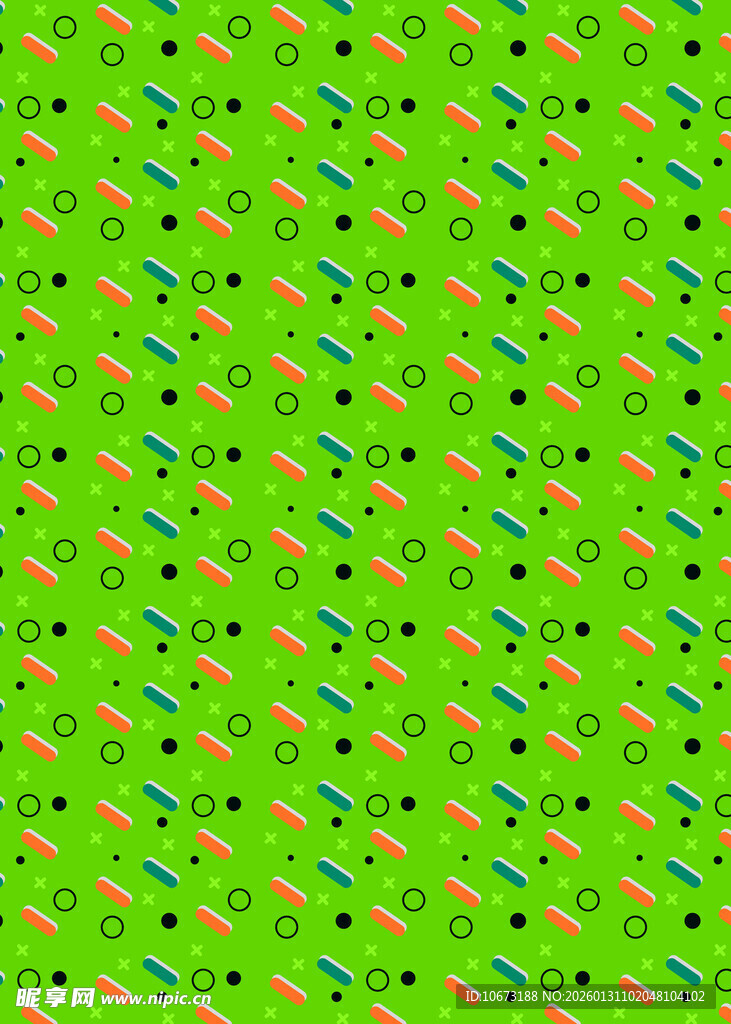 绿色多彩几何图案背景