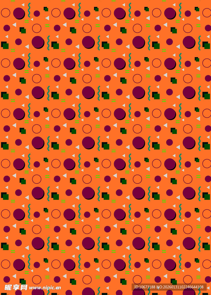 橙色波点图案背景