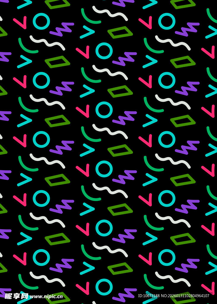 多彩几何图案无缝背景