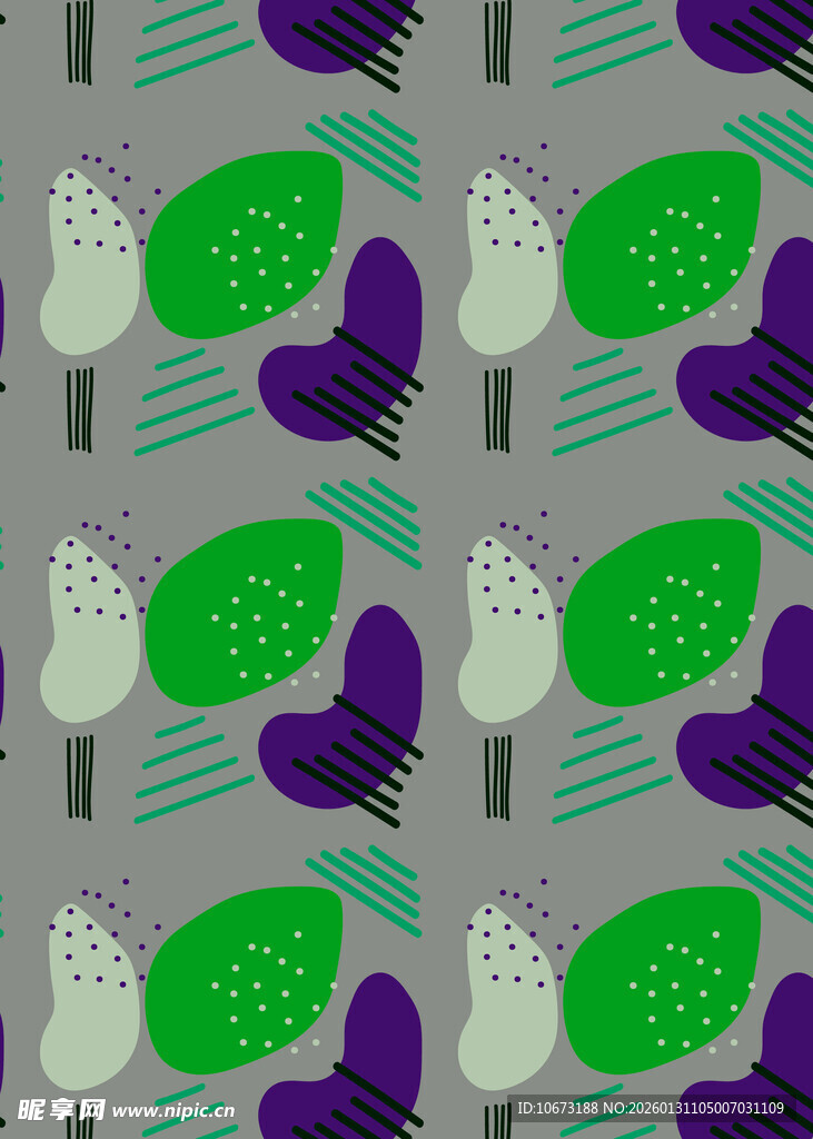 抽象绿植图案背景设计