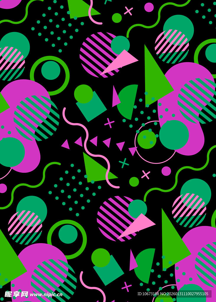 多彩几何抽象图案背景