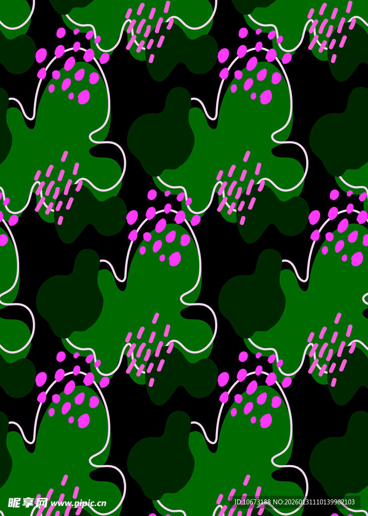 绿色仙人掌图案背景