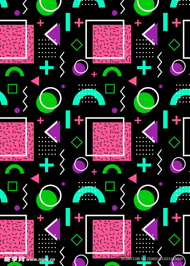 多彩几何图案背景设计