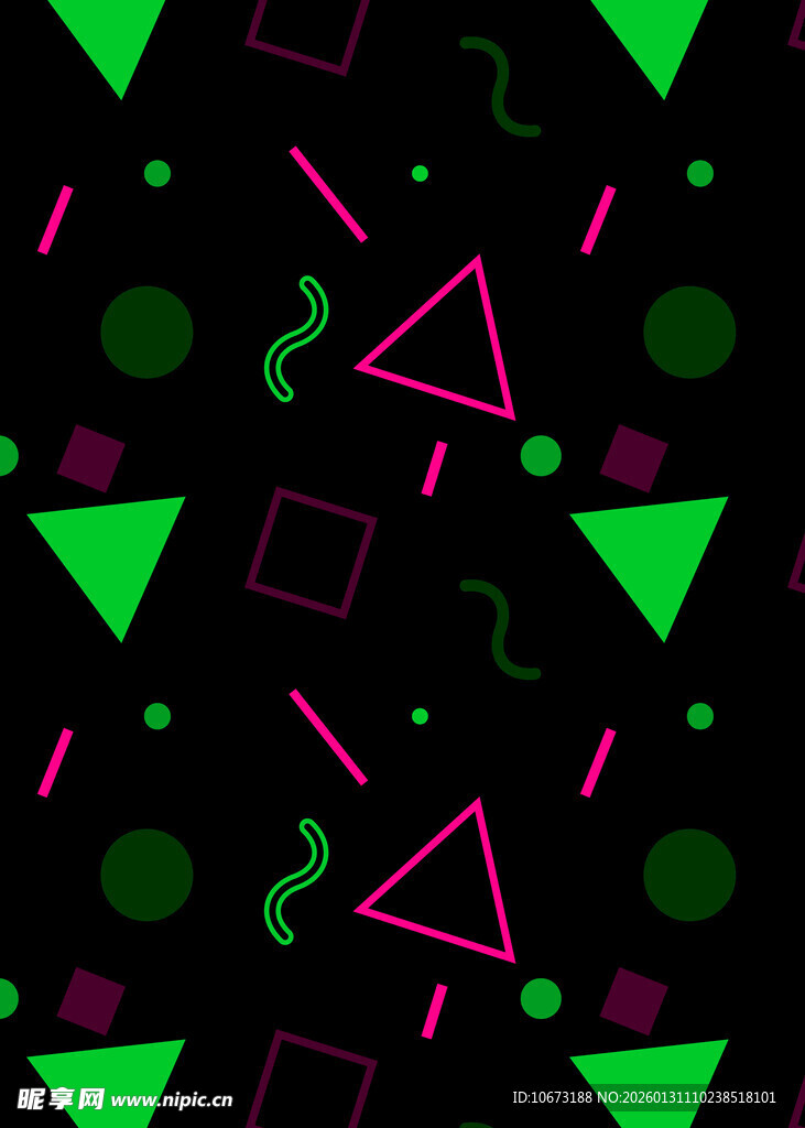 霓虹几何图案背景