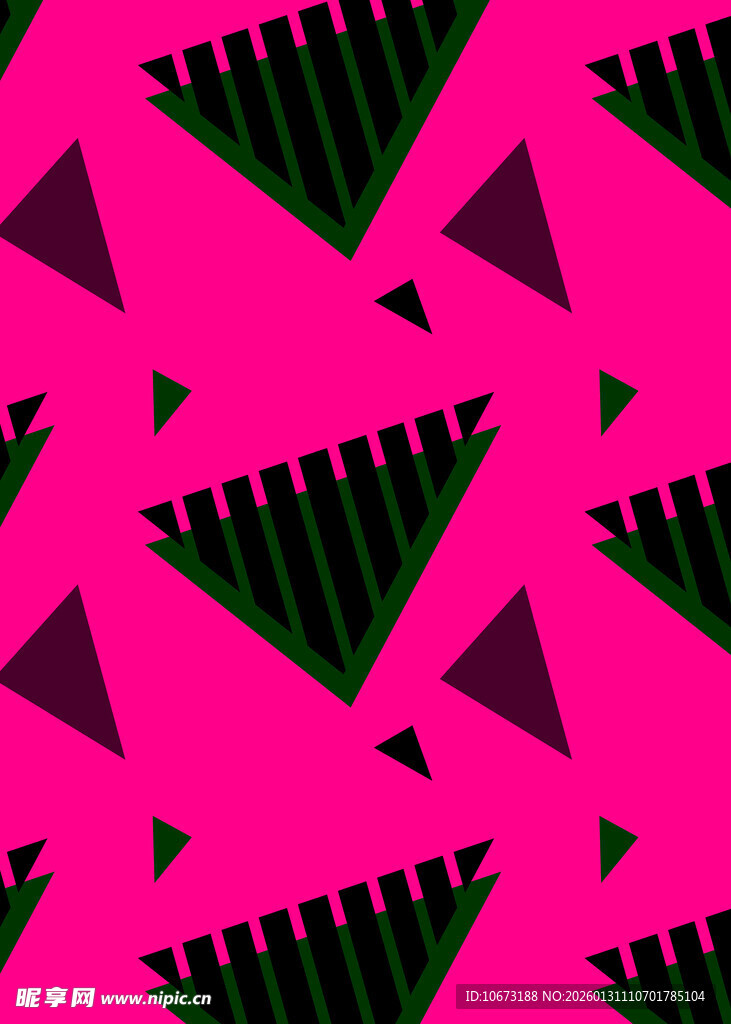 粉色几何图案无缝背景