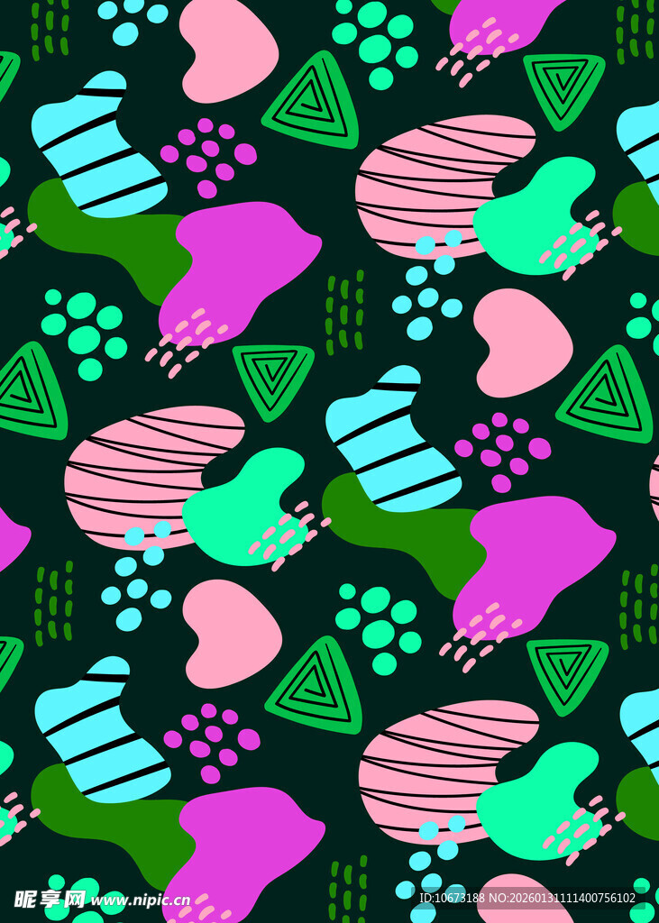 多彩几何图案背景纹理