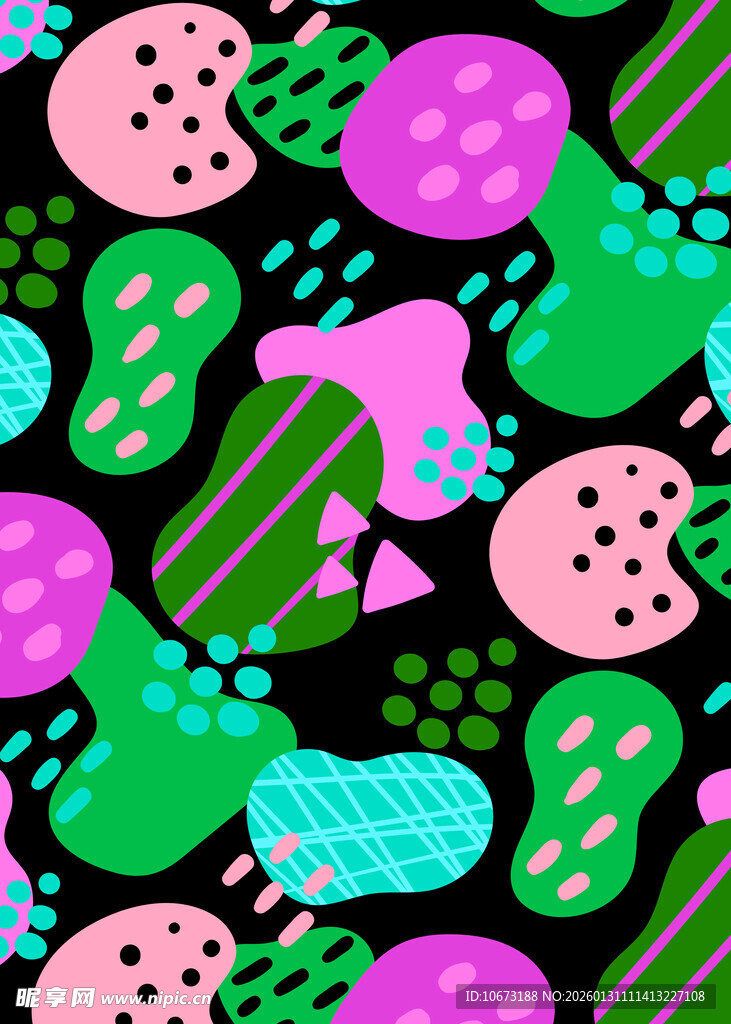 多彩卡通图案背景