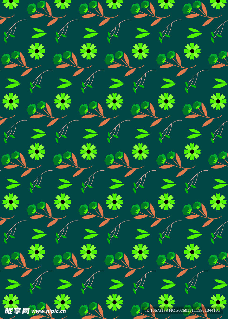 绿色骷髅头图案背景纹理